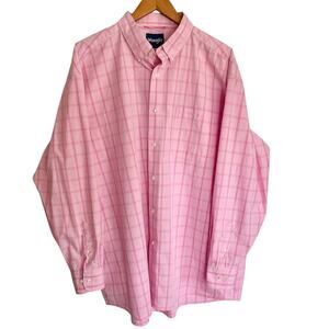 Wrangler Pink Plaid Breast Cancer Awareness Long Sleeve Button Up Shirt Mens XXL